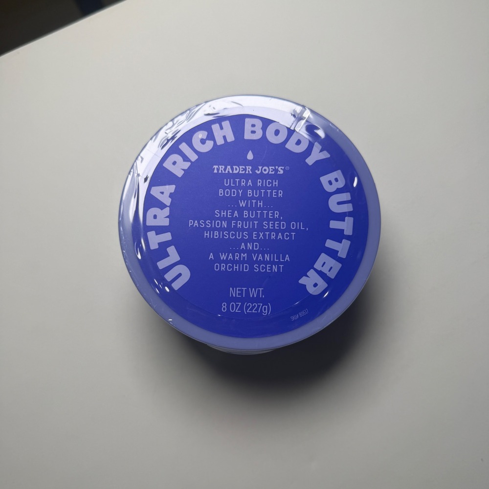 Trader Joe's Ultra Rich Body Butter Warm Vanilla Orchid Scent 8 oz SKU 80617